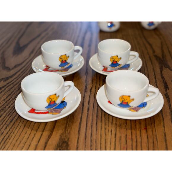 Vintage Child’s 13 Piece Porcelain Little Bear Tea Set - Picture 4 of 6